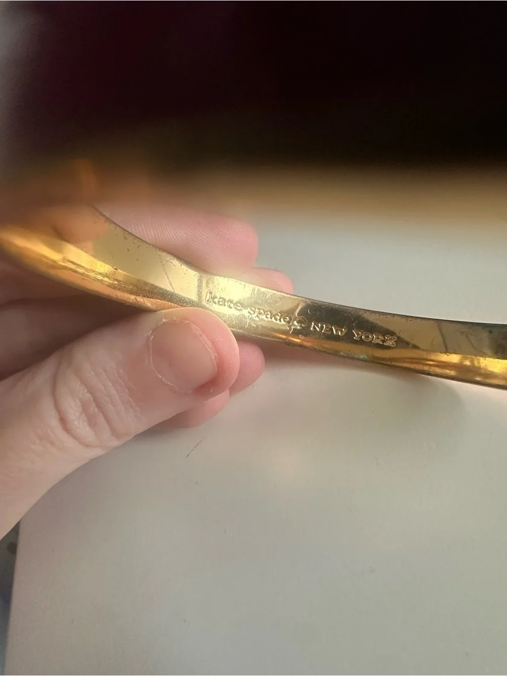 kate spade Pink Enamel Spade Bangle Bracelet - Picture 3 of 3